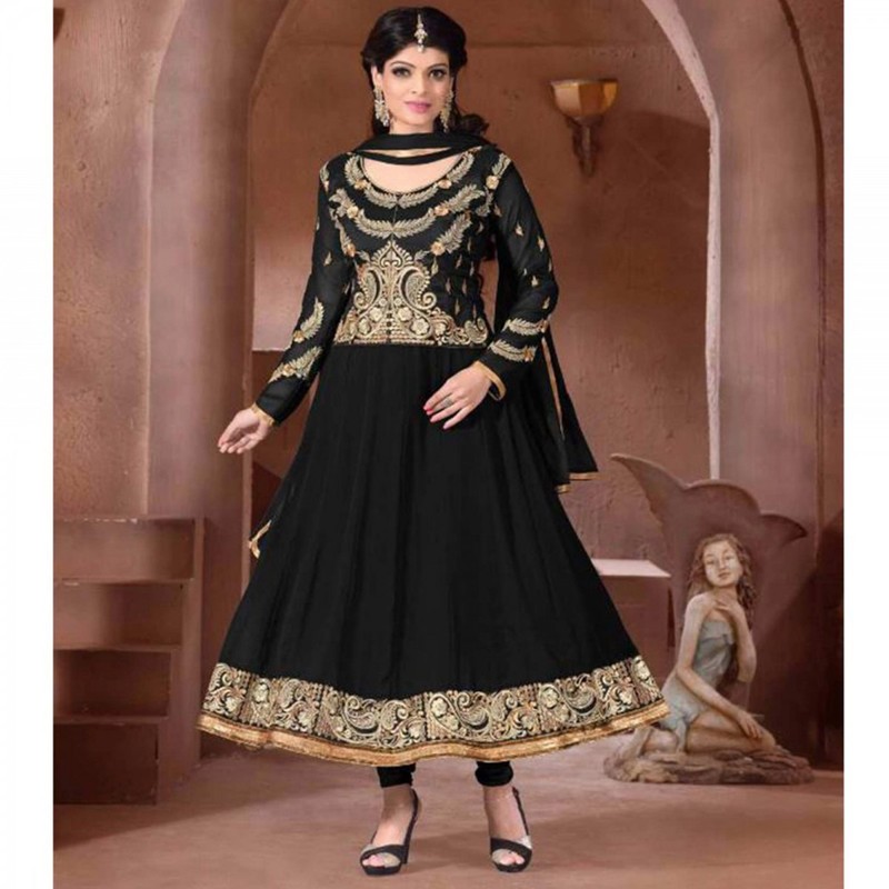 black and gold dress pakistani