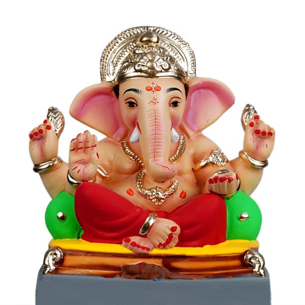 Eco-Friendly Clay Ganpati Murti for Visarjan 10 Inches (EF13)