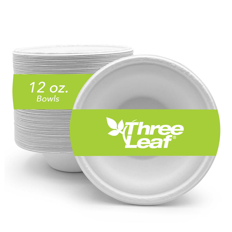 Three Leaf 12 Oz (355 Ml) Bagasse Bowl, 1000 Ct. (40 Packs Of 25) Three Leaf 12 Oz (355 Ml) Bagasse Bowl, 1000 Ct. (40 Packs Of 25)