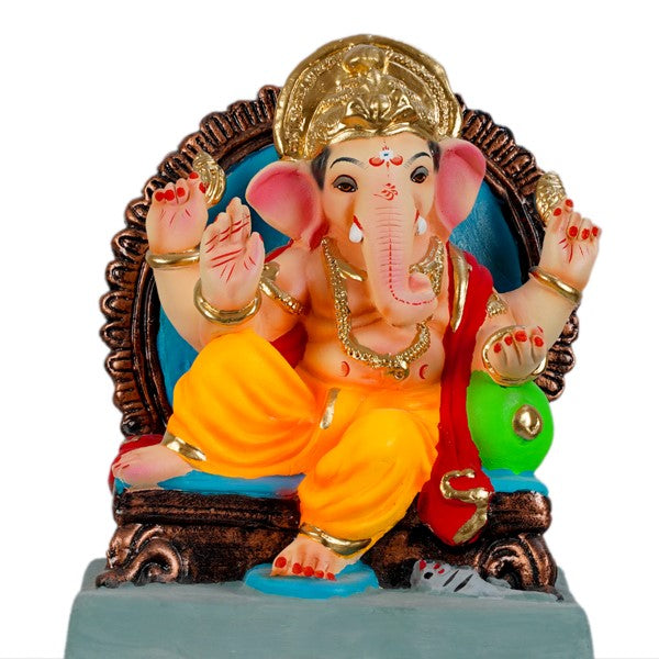 Eco-Friendly Clay Ganesh Pooja Visarjan Idol 12 Inches (EF19)