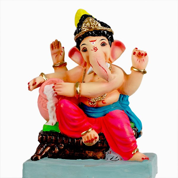 Ganesh Utsav Eco-Friendly Clay Ganesh Statue 12 Inches (EF20)