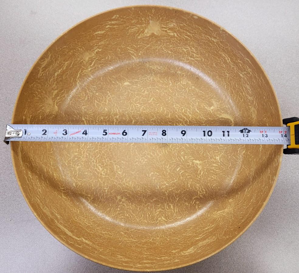 Vintage Ellingers Agatized Wooden Bowl Size 130