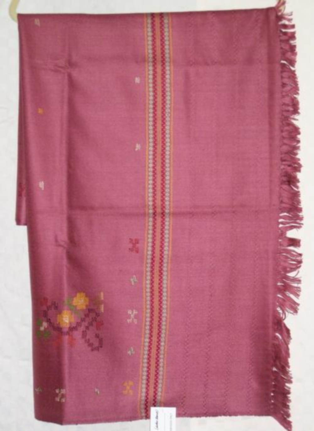 Elegant Fuchsia Wrap Winter Wear Shawl w/ Woven Border #1417 Elegant Fuchsia Wrap Winter Wear Shawl w/ Woven Border #1417