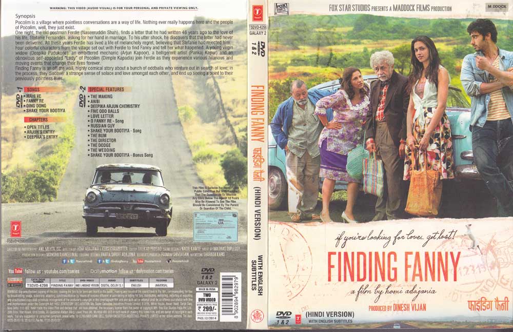 Finding Fanny Hindi Movie DVD - Deepika Padukone & Arjun Kapoor Finding Fanny Hindi Movie DVD - Deepika Padukone & Arjun Kapoor