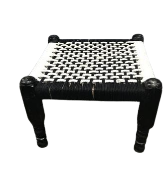 Traditional Indian Style Wooden Chowki / Ottoman / Foot Stool - 1 Pc