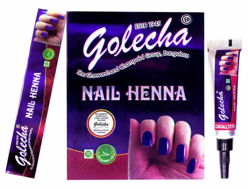 Golecha Nail Henna Cones Purple 12 cones