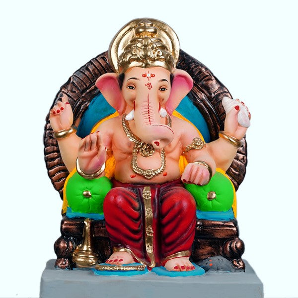 Eco-Friendly Clay Ganpati Utsav Visarjan Idol 15 inches (EF25)