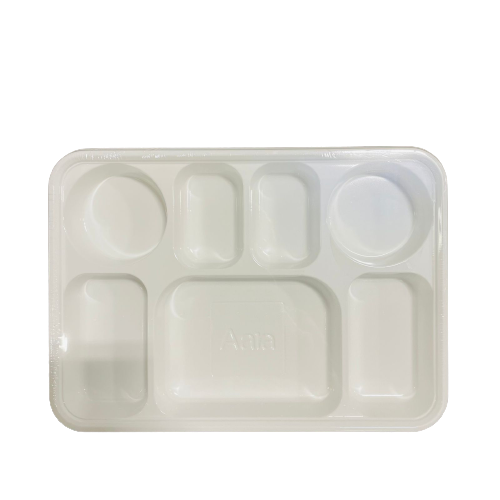7 Compartment Square Plastic Plates 200pcs