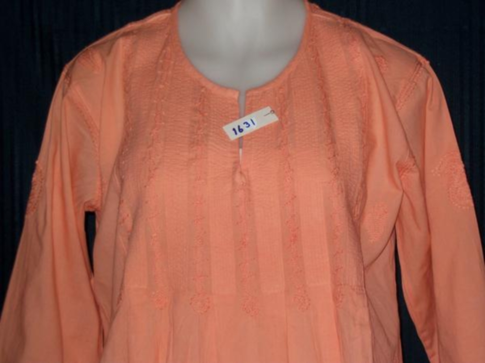 Kurti 1631Comfortable Orange Cotton Tunic Top Shirt Kurti (M-L) Kurti 1631Comfortable Orange Cotton Tunic Top Shirt Kurti (M-L)