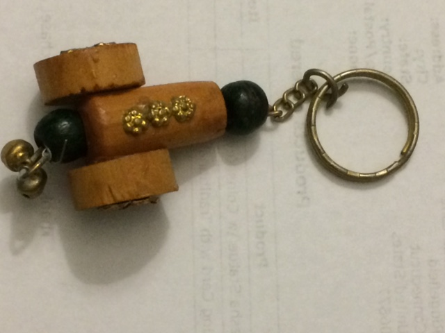 Wooden Cannon Shape Key Chain