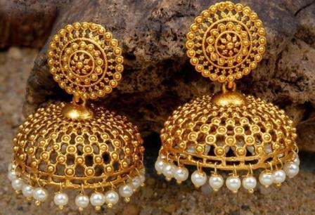Buy Traditional Indian Jhumka Earrings Online in the USA — Karmaplace