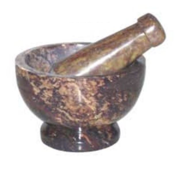 Marble Hamam Dasta / Mortar Pestle / Khal Batta Spice Herb Crusher 4" Small