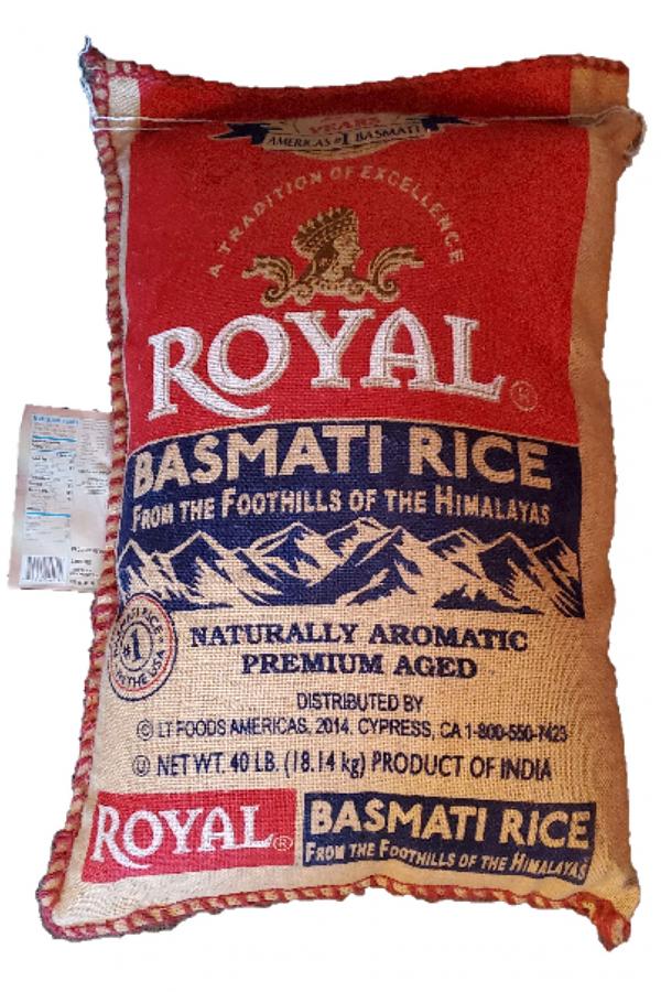 Royal Basmati Rice 40 lbs 45148 USA