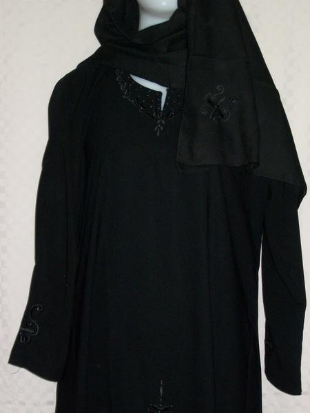 Abaya Dubai Black Abaya Bourqa with Sheela Hijab #1941
