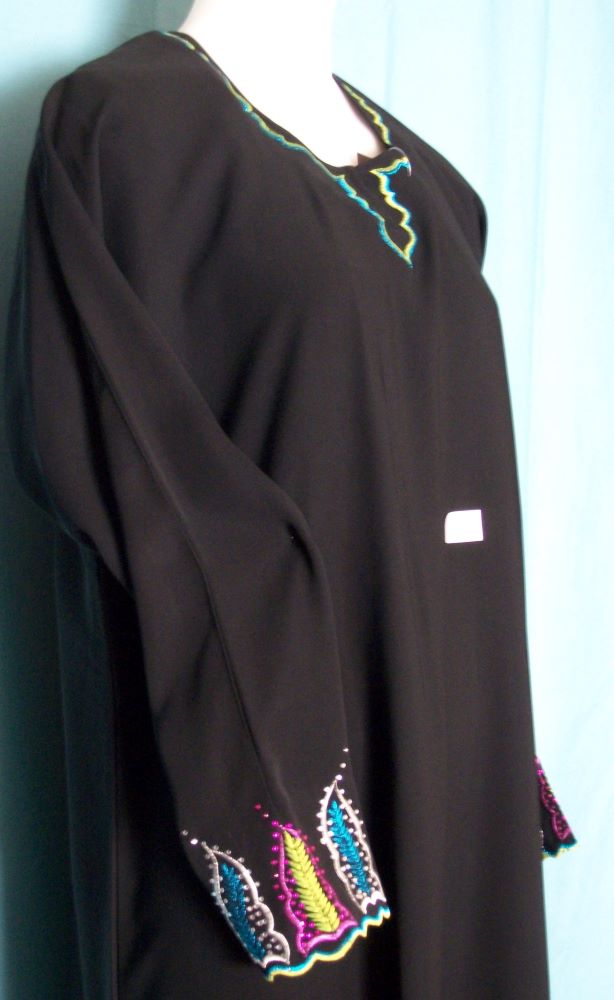 Abaya Dubai Black Sheela Abaya Embroidered #1967