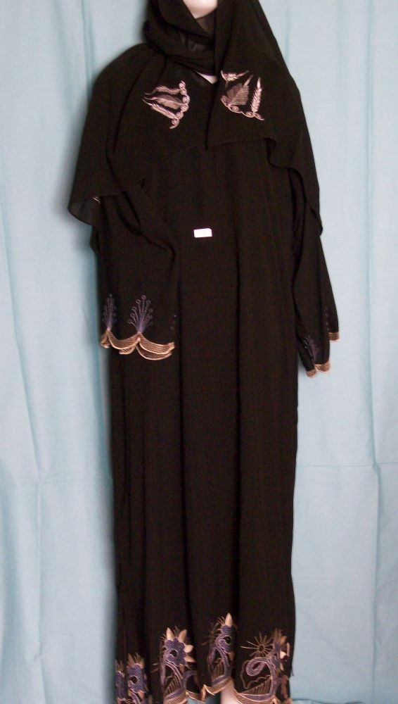 Abaya Dubai Black Sheela Abaya Embroidered #1970