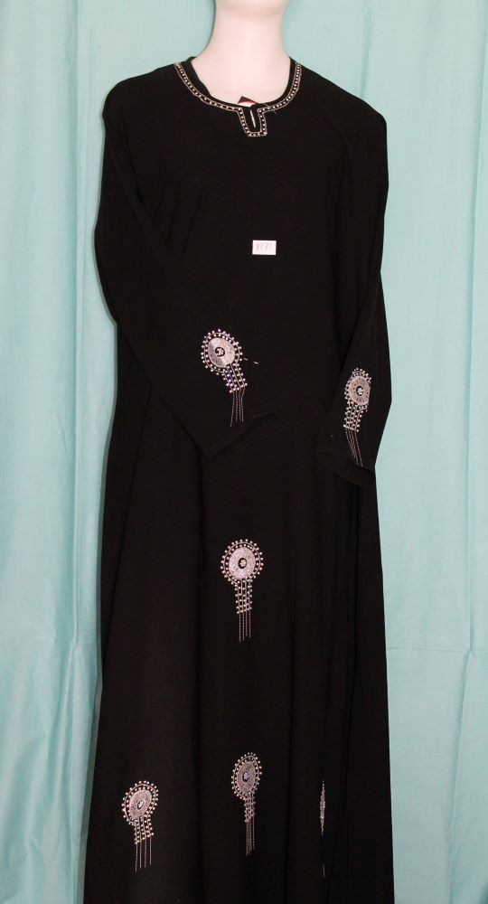 Abaya Dubai Black Sheela Abaya Embroidered #1971