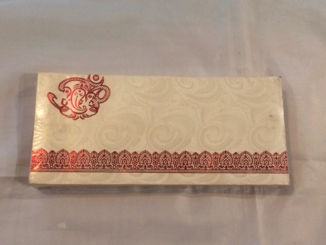 Beautiful Money Shagun Envelope w/ Ganesha Picture - 25 Pcs / Pack