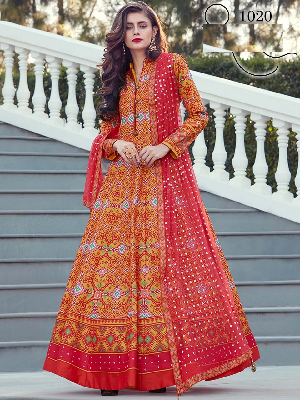 long anarkali churidar