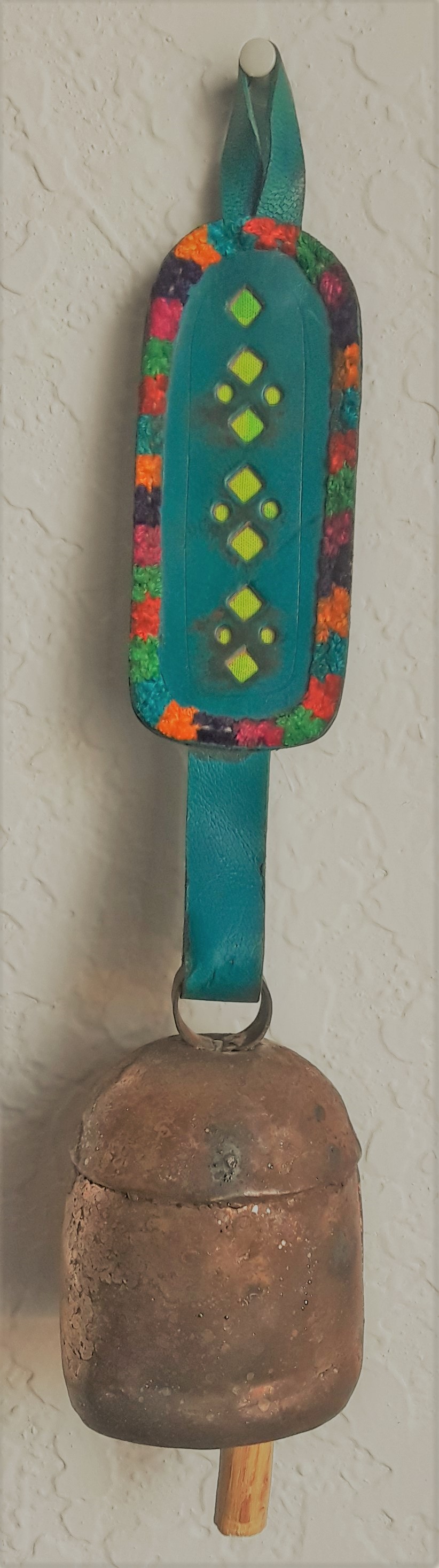 Chimes and Bells in Copper Finish w/ Leather Belt Blue