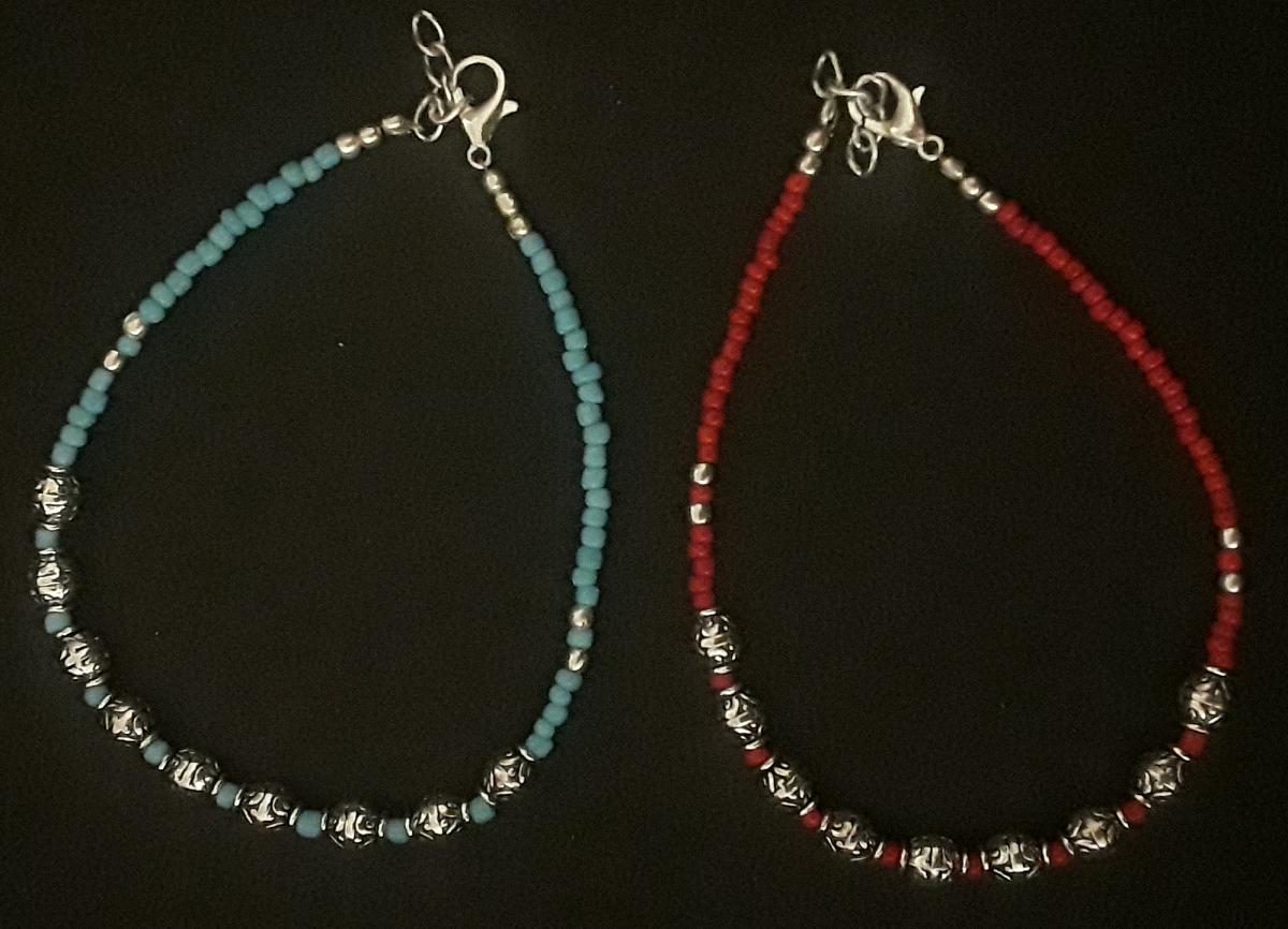 Anklet German Silver with Antique Finish & Bead Work (Set of 2) Anklet German Silver with Antique Finish & Bead Work (Set of 2)