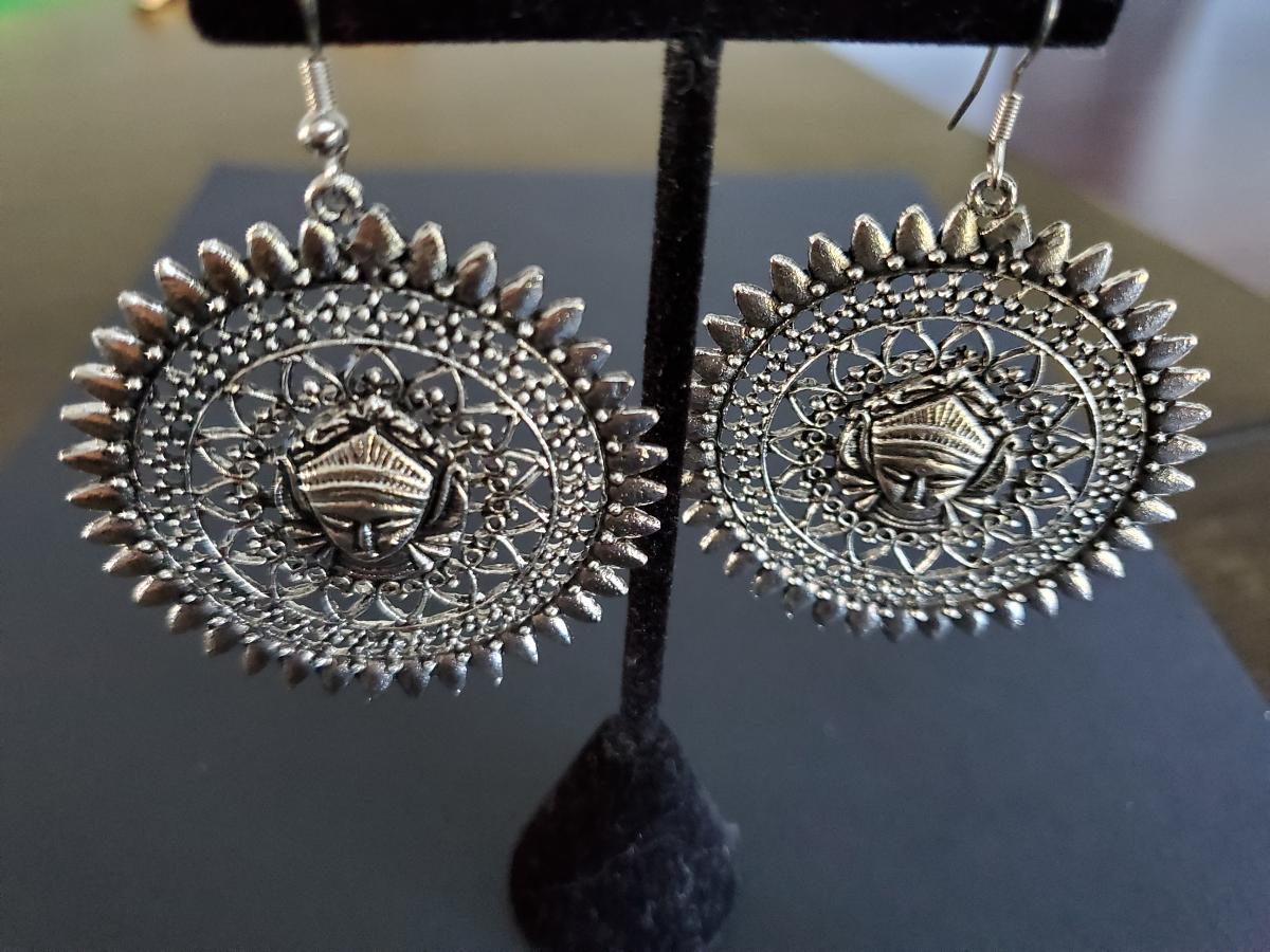 Durga Maa Dangler Earrings