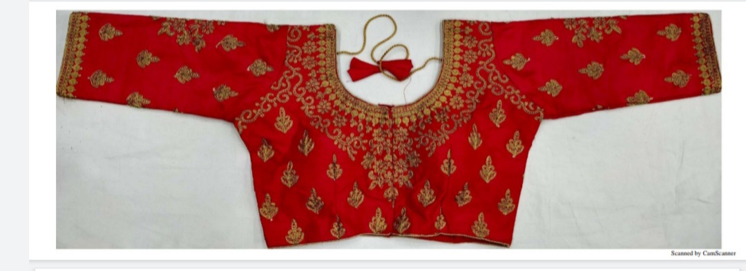 Ready-made Stitched Bangalory Silk Blo﻿use in Red Color 38"
