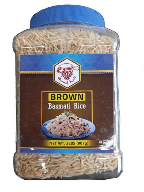 TAJ Brown Basmati Rice, 2lbs(907g) Jar Pack	