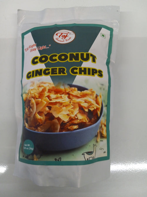 TAJ Coconut Ginger Chips 30g
