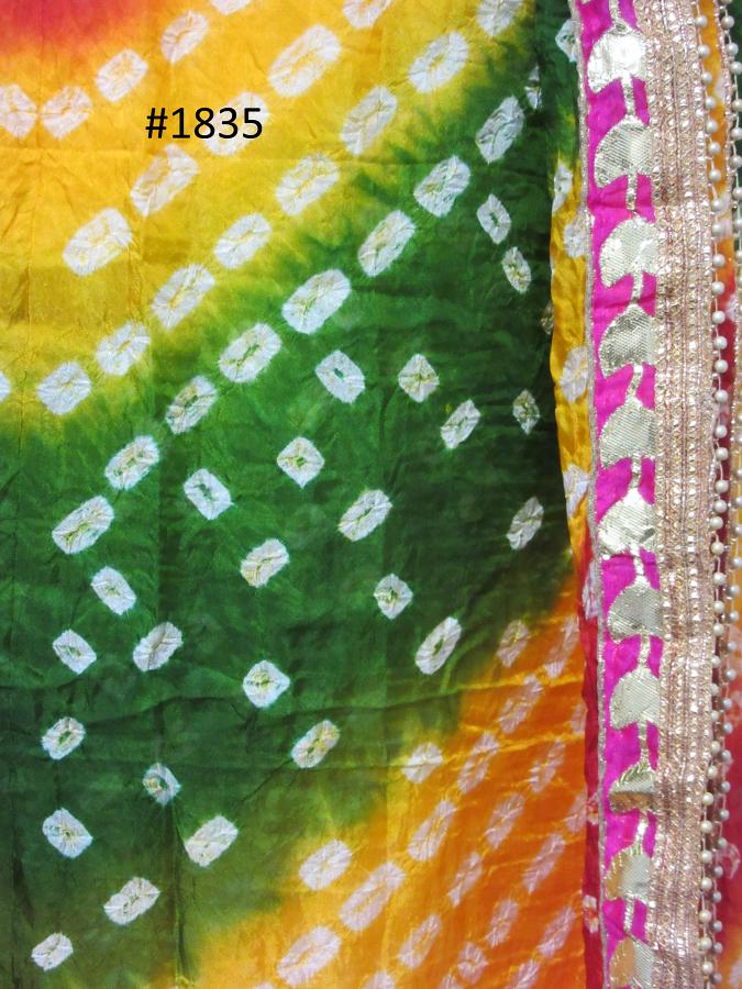 Traditional Design Silk Finish Bandhage Bandhani Dupatta Chunni #2151835