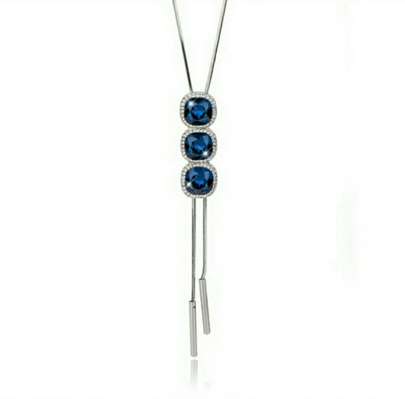 Triple Layer Crystal Pendant w/ Mala Necklace 