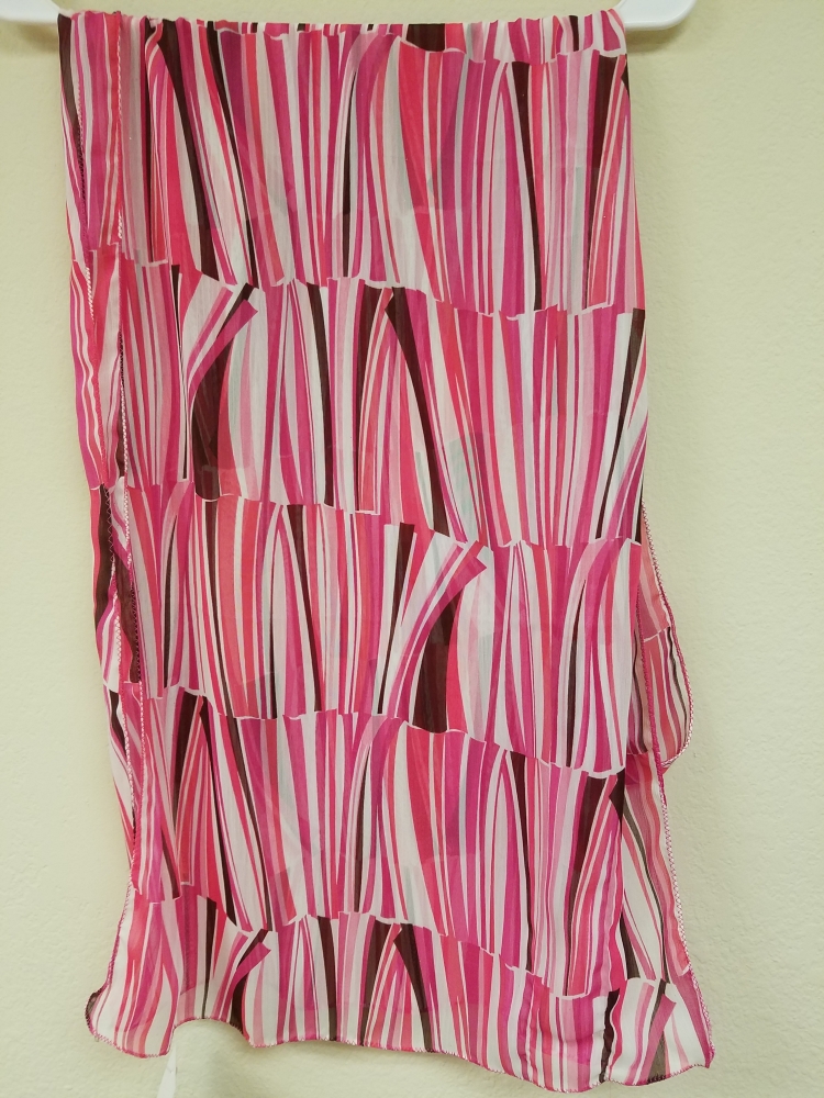 Scarf Pink Georgette Dupatta Chunni Shawl Shieno #2267