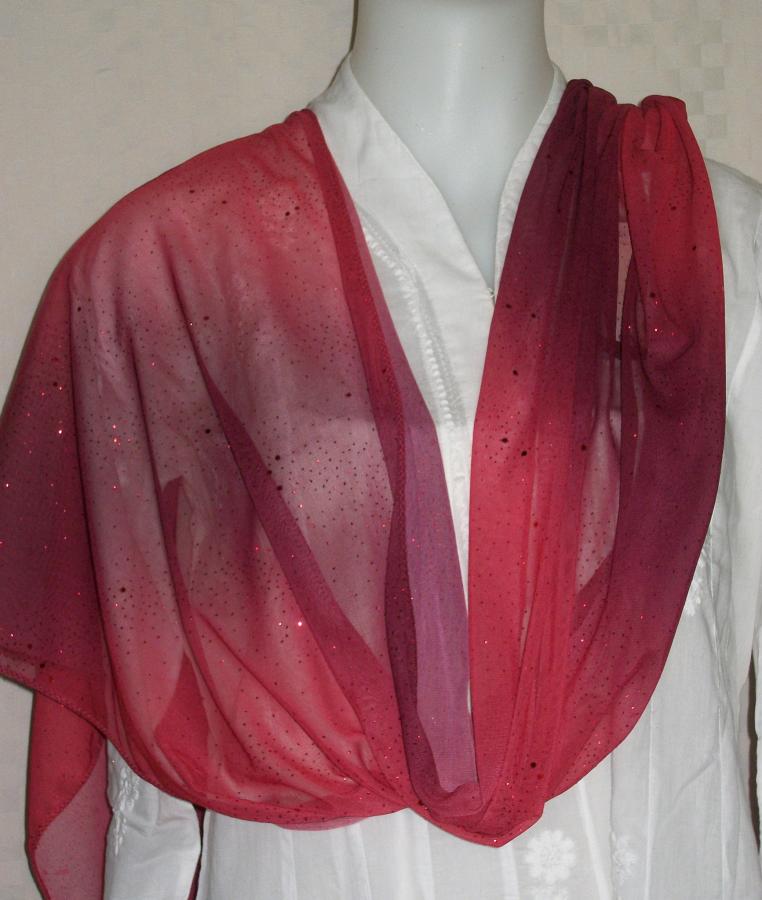 Scarf Maroon Jersey Dupatta Chunni Shawl Shieno #2269