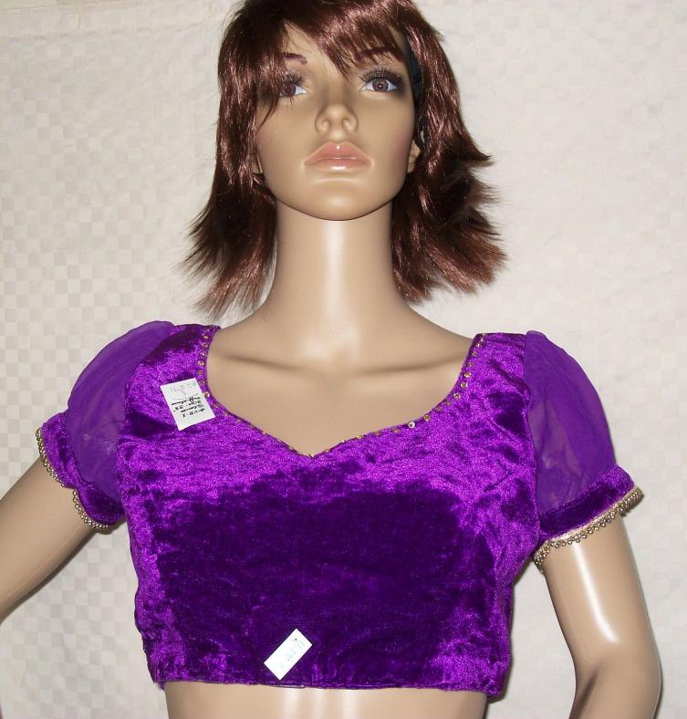 Choli 2291 Purple Velvet Sari Blouse Medium Size Shieno Sarees Choli 2291 Purple Velvet Sari Blouse Medium Size Shieno Sarees