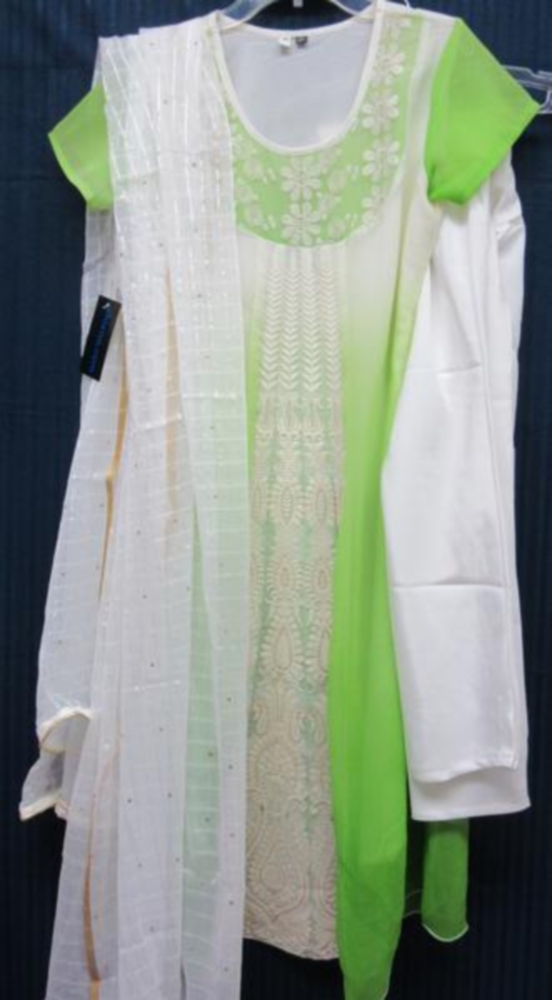 Mint Anarkali Suit / Salwar Kameez Dupatta (S)