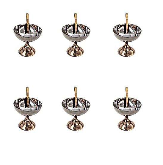Copper & Stainless Steel Ice Cream Bowl with Spoon (6Pcs - Set) Copper & Stainless Steel Ice Cream Bowl with Spoon (6Pcs - Set)