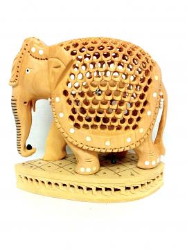 Unique Wood Elephant Statue Sculpture /w Baby Inside Unique Wood Elephant Statue Sculpture /w Baby Inside