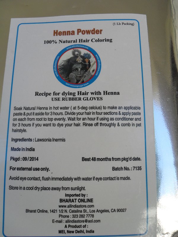 Henna Powder, Pure & 100% Natural (1 Lb Pack)