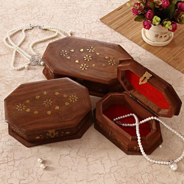Brass Work Wooden Your Majesty Jewelry Box