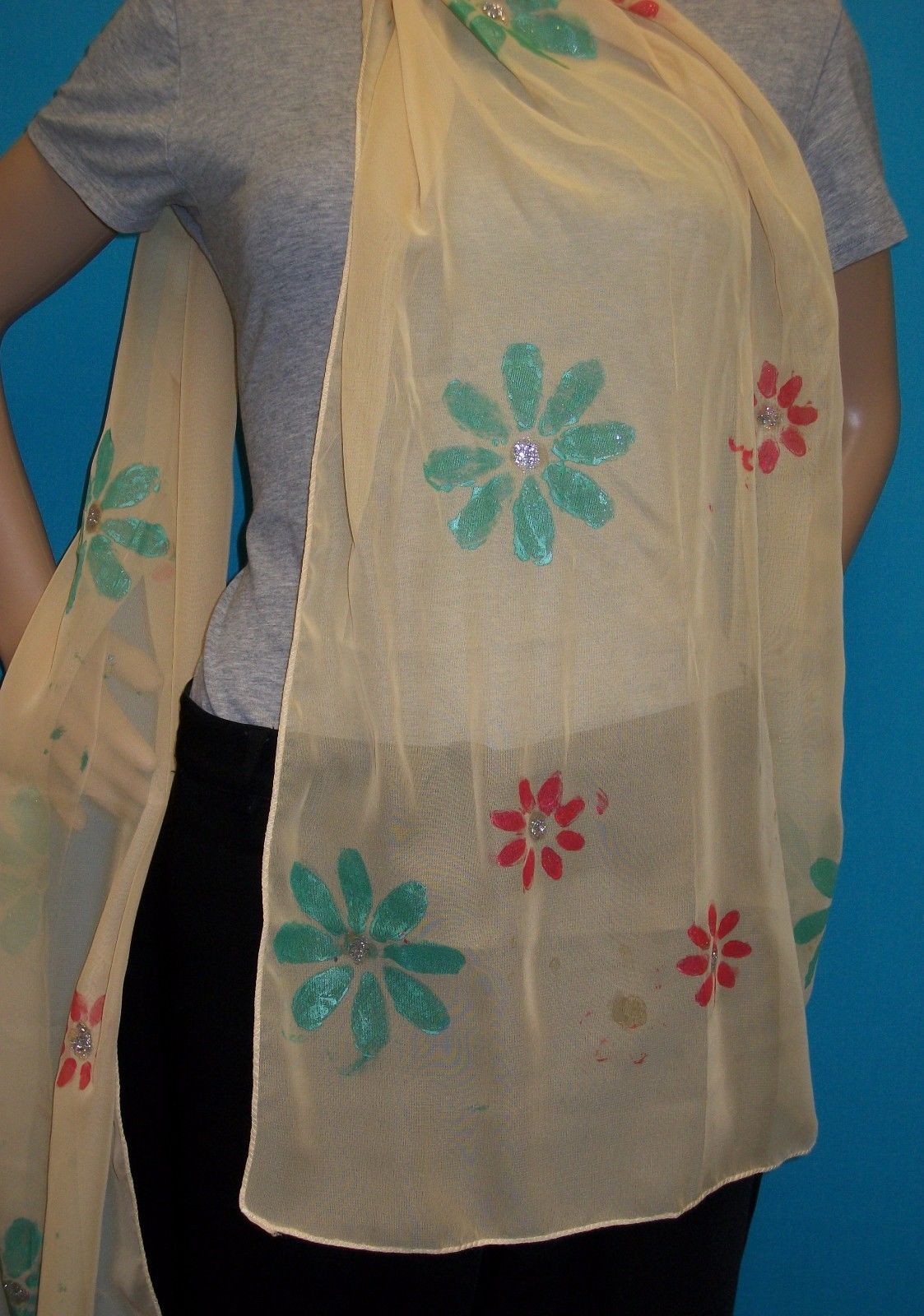 Scarf 2424 Yellow Mustard Georgette Dupatta Chunni Shieno Scarf 2424 Yellow Mustard Georgette Dupatta Chunni Shieno