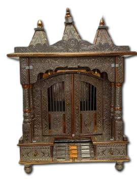 Aluminum Copper Oxidized Plated Temple w/ Doors 26.5 x 13.5 x 39"