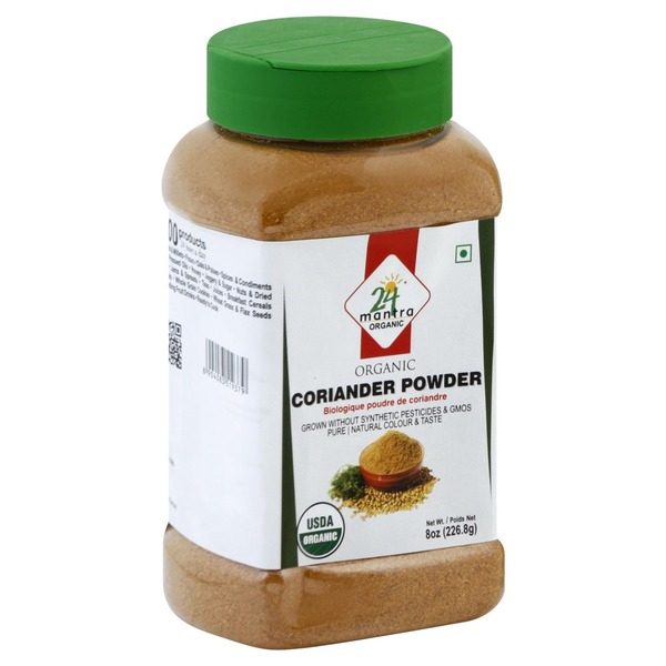 24 mantra Organic Coriander Powder (Bottle) 8 oz 39929 USA