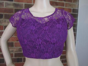 blouse lace purple stitched sarees desiclik
