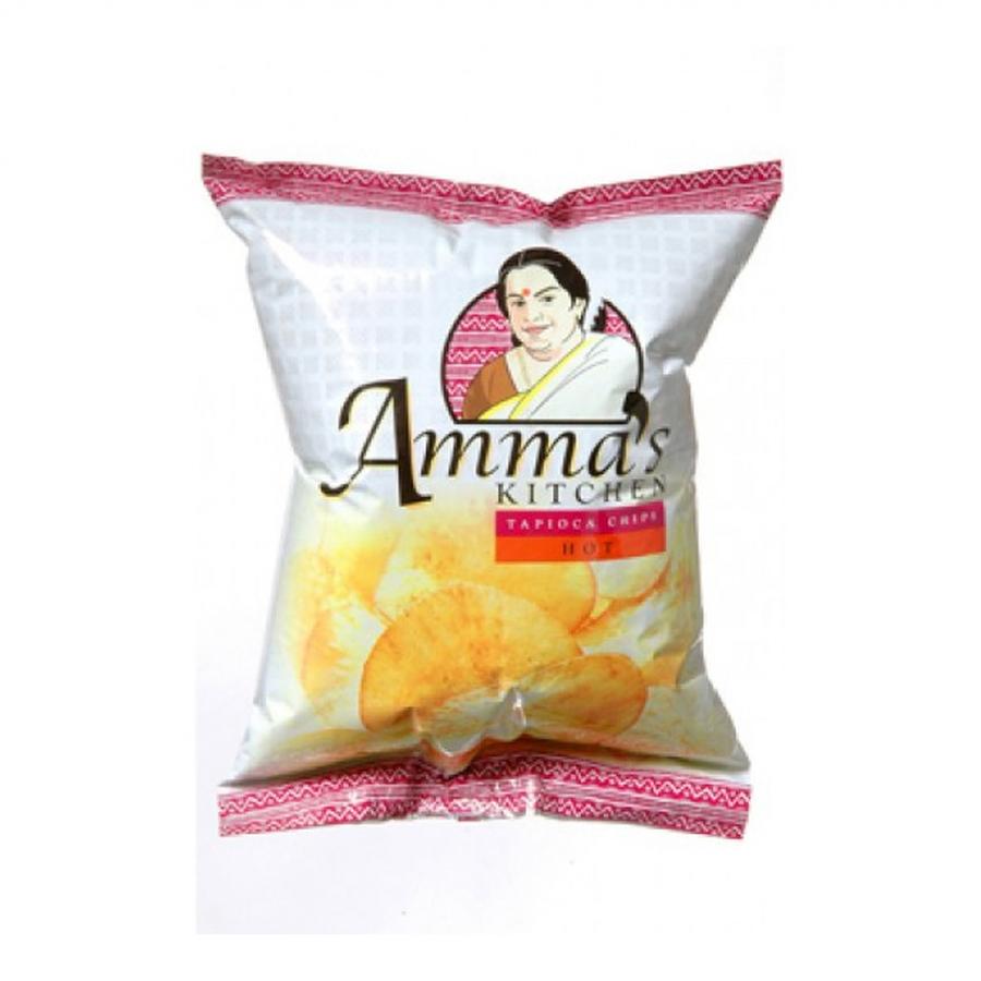 Amma's Kitchen Tapioca Chips Hot 200 gms