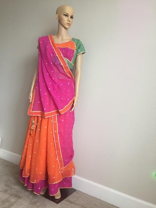 Georgette Pink Orange Shade Combination Lehenga Choli 27564 Georgette Pink Orange Shade Combination Lehenga Choli 27564 Online Desiclik Usa