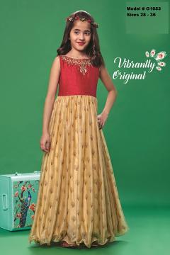 red and gold party frocks