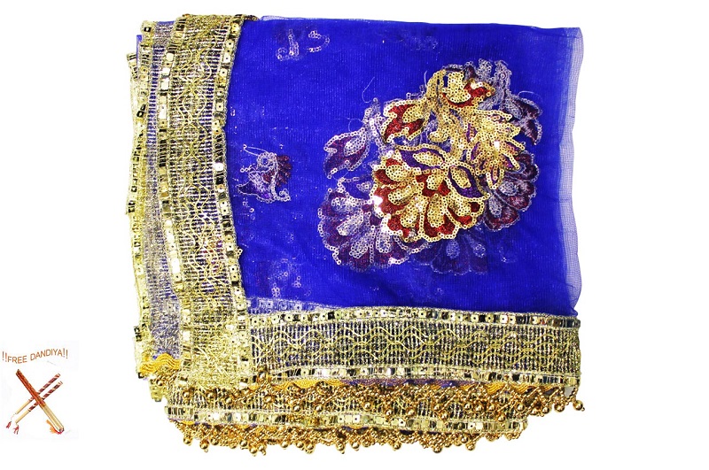 Modern-Traditional Blend Navratri Mataji Chunari w/ Free Dandiya Sticks Modern-Traditional Blend Navratri Mataji Chunari w/ Free Dandiya Sticks