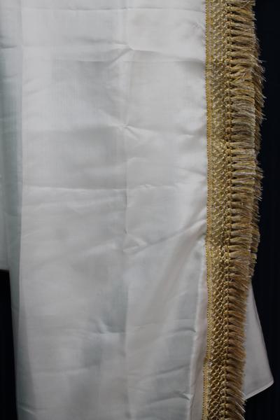 Full Size Comfortale Silk Scarf Dupatta Stole w/ Golden Fringe Lace #2890