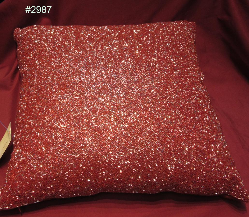 Home 2987 Decorative Burgundy Satin Pillow Cushion Cover Home 2987 Decorative Burgundy Satin Pillow Cushion Cover