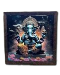 Beautiful Wooden Fiber Acrylic Wall Piece of Ganeshji # 2 - 13.5 x 13.5" Beautiful Wooden Fiber Acrylic Wall Piece of Ganeshji # 2 - 13.5 x 13.5"